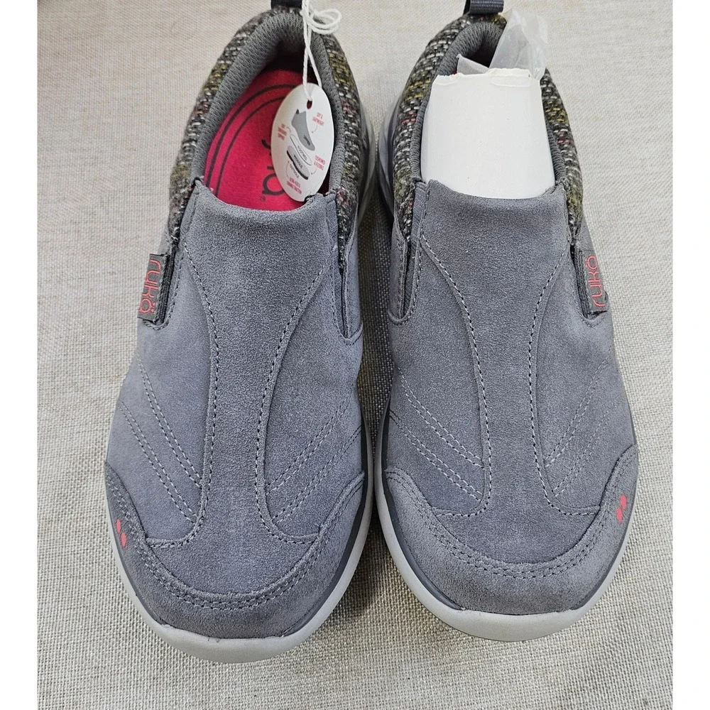 Ryka Terrain Slip On Shoes Gray Suede Comfort Surround System Women's‎ Size 5M